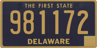 DE license plate 981172