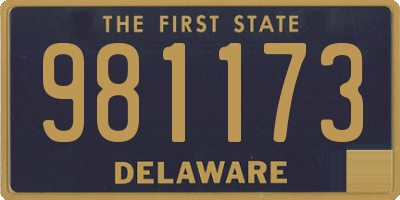 DE license plate 981173