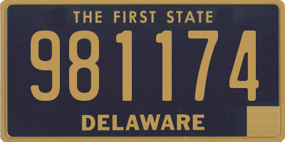 DE license plate 981174