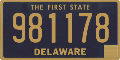 DE license plate 981178