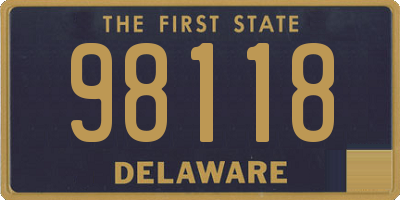 DE license plate 98118