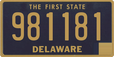 DE license plate 981181