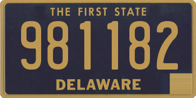 DE license plate 981182