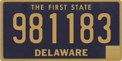 DE license plate 981183