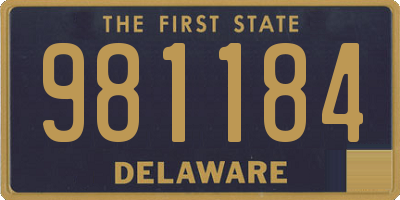 DE license plate 981184