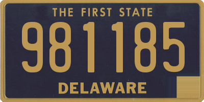 DE license plate 981185