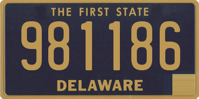 DE license plate 981186