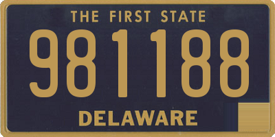 DE license plate 981188