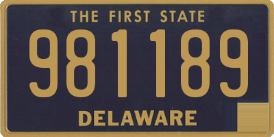 DE license plate 981189