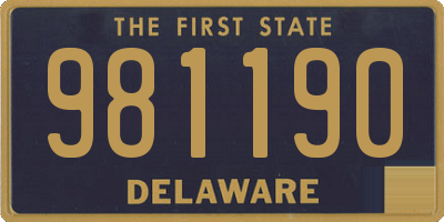 DE license plate 981190