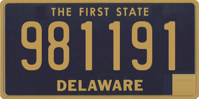 DE license plate 981191