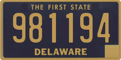 DE license plate 981194