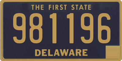 DE license plate 981196