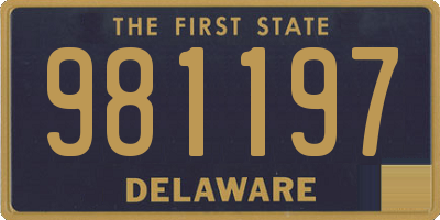 DE license plate 981197