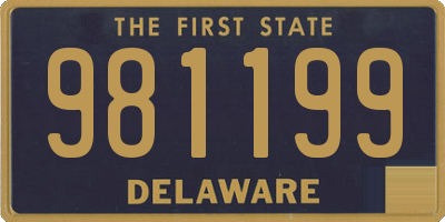 DE license plate 981199