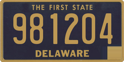 DE license plate 981204