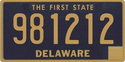 DE license plate 981212