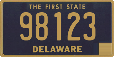 DE license plate 98123