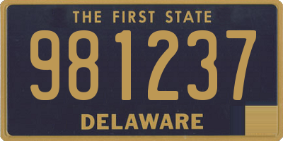 DE license plate 981237