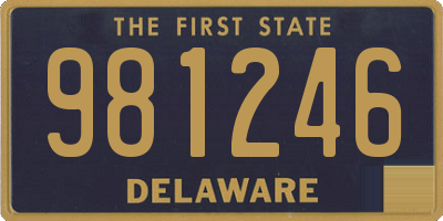 DE license plate 981246