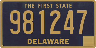 DE license plate 981247