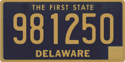 DE license plate 981250