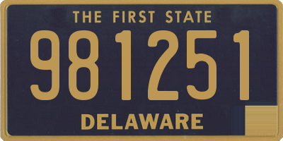 DE license plate 981251