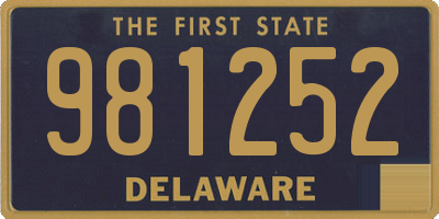 DE license plate 981252