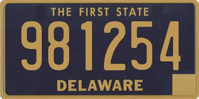 DE license plate 981254