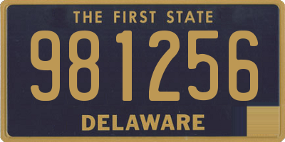 DE license plate 981256