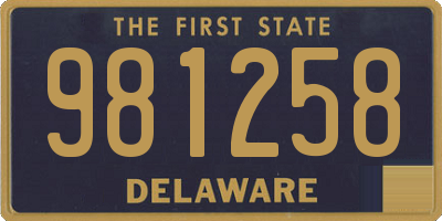 DE license plate 981258