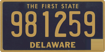 DE license plate 981259