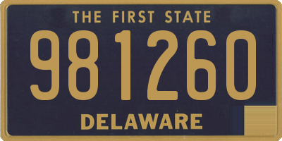 DE license plate 981260