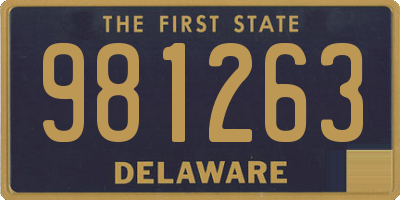DE license plate 981263