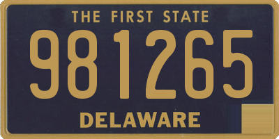 DE license plate 981265