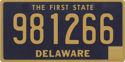 DE license plate 981266