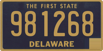 DE license plate 981268