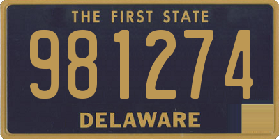 DE license plate 981274