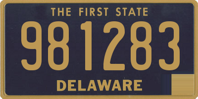 DE license plate 981283