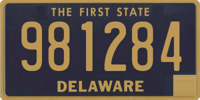 DE license plate 981284