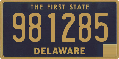 DE license plate 981285