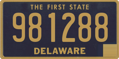 DE license plate 981288