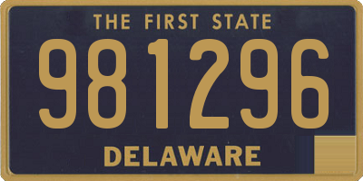 DE license plate 981296