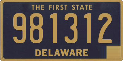 DE license plate 981312