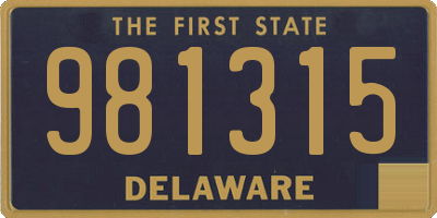 DE license plate 981315