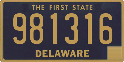 DE license plate 981316