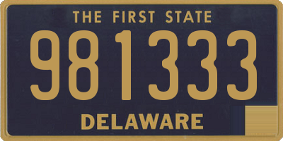 DE license plate 981333