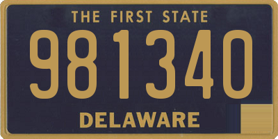 DE license plate 981340