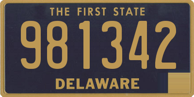 DE license plate 981342