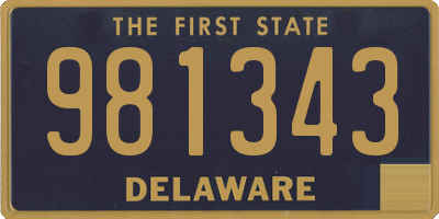 DE license plate 981343
